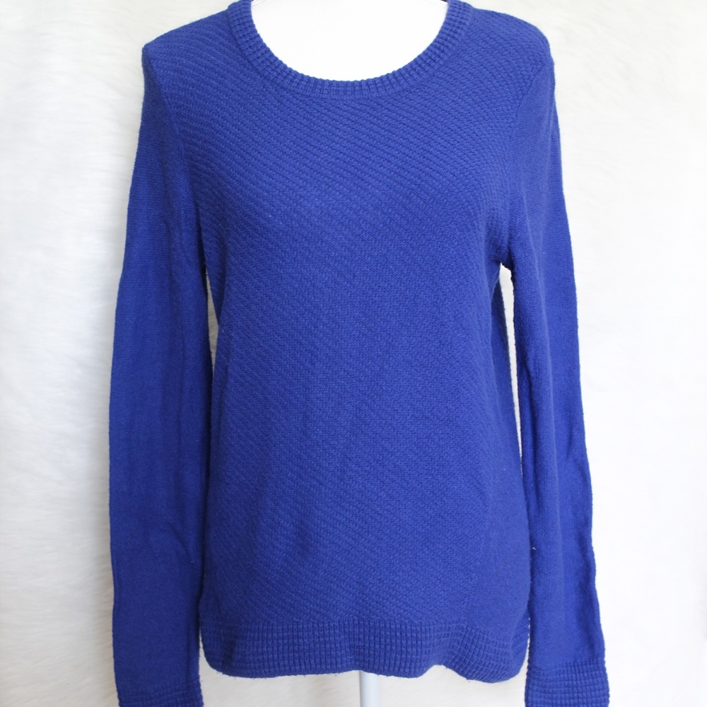 Madewell Royal Blue Sweater with Zipper Back